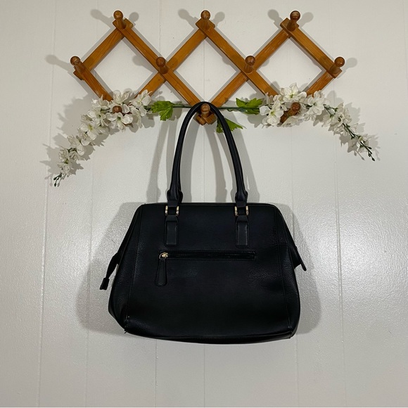 Mossimo Faux Leather Shoulder Bag Zip Black - Picture 1 of 12